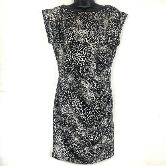 Ann Taylor Leopard Ruched Dress Size 6 Office And Business Attire - Picture 1 of 8